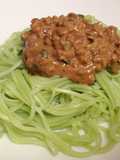 Vegetarian Dan Dan Noodles with Soy Meat