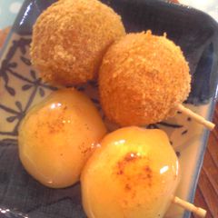 A picture of Skewered Okara Dumplings.