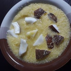 Garri with coconut A picture of Garri with coconut.
