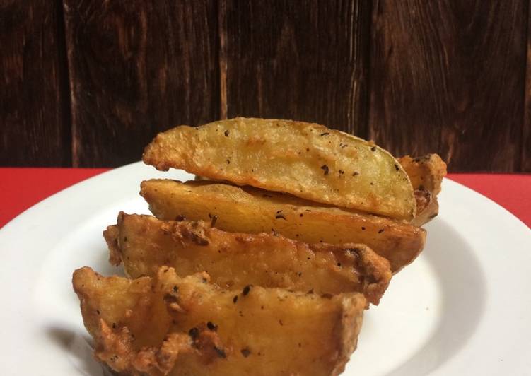 Cara Membuat Kentang goreng wedges dg oregano yang Renyah