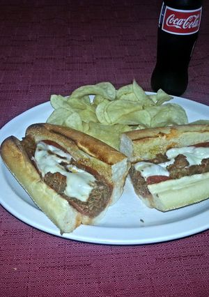A picture of Philly pepperoni pizza steak.