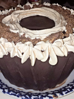 A picture of Giant Reeses Cup Cake.