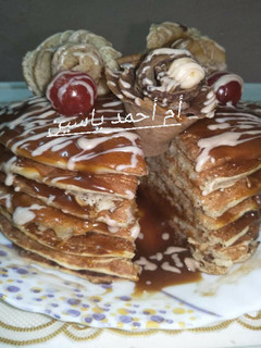 صورة لوصفة بان كيك بالموز