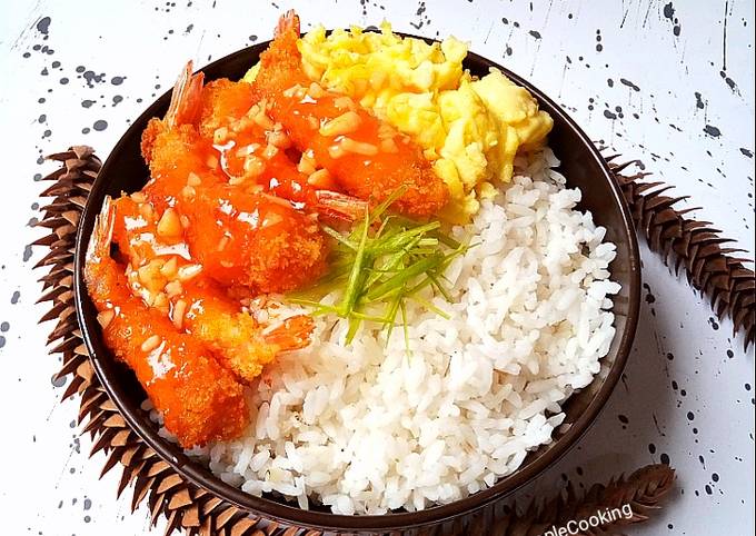 Resep Dan Cara Membuat Rice Bowl Ebi Furai Asam Manis Tanpa ribet ...