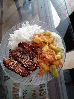 Una foto de Costillas de cerdo en salsa BBQ