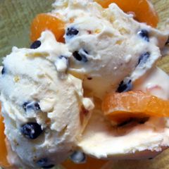 A picture of 'V' chocolate orange ice cream.