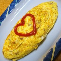 A picture of Omelette with Ground Meat And Onions.