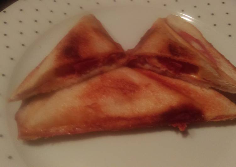 Simple Way to Prepare Award-winning Mandys ham chorizo cheese sandwich pockets