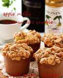 Cinnamon Nut Crumble Apple Muffins