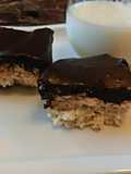 Fluff n Nutter Crispy Treats Topped In Dark Chocolate