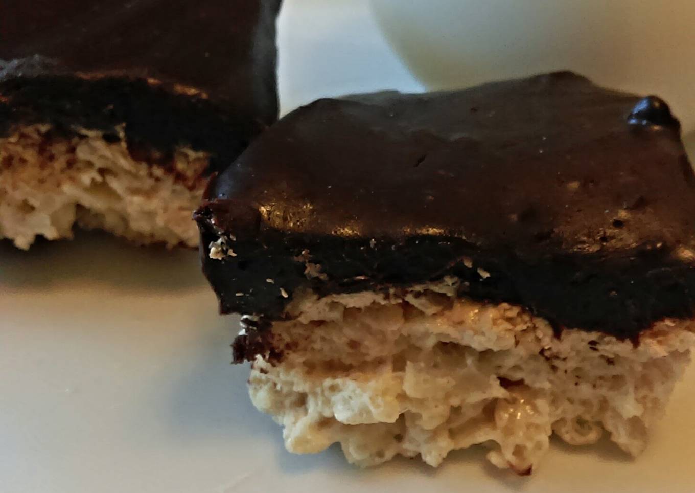 Fluff n Nutter Crispy Treats Topped In Dark Chocolate