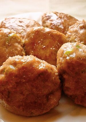 A picture of Tsukune Pork Patties - Great for Bentos.