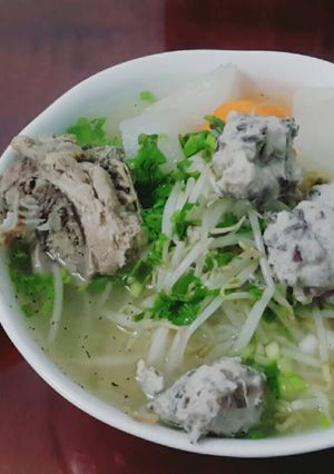 Hình của món Bún mọc xương.