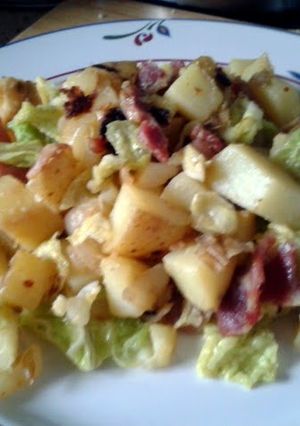 A picture of Dijon Potato, Cabbage and Bacon Skillet.