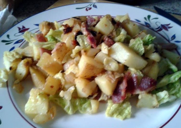 Easiest Way to Make Homemade Dijon Potato, Cabbage and Bacon Skillet