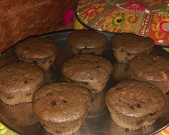 The New Way Making Recipe Double chocochip banana muffins Yummy