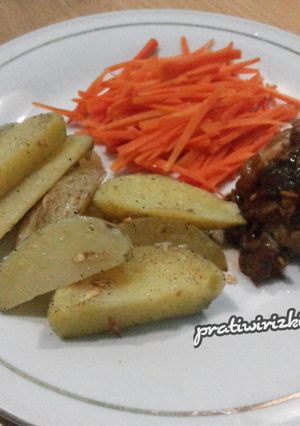 Foto resep Potato Wedges Teflon (Diet Serat)