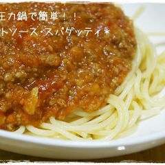 A picture of Made Easy in a Pressure Cooker Meat Sauce.