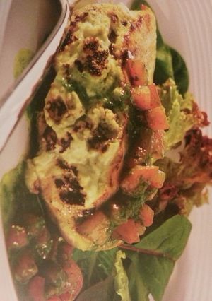A picture of Pesto & ricotta chicken.