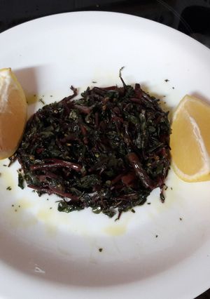 Una foto de 🇸🇾 Aperitivo vegano de verdolagas al estilo sirio