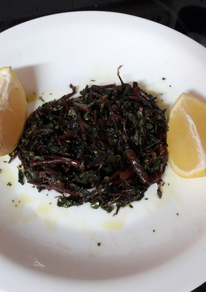 Una foto de 🇸🇾 Aperitivo vegano de verdolagas al estilo sirio