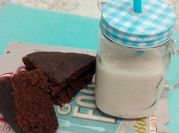 Una foto de brownie de plátano saludable