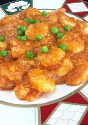 A picture of Shrimp In Chili Sauce (A Restaurant Dish at Home).