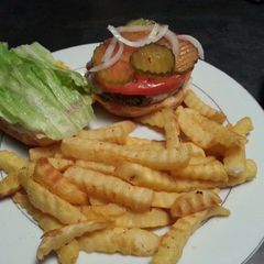 A picture of Ebony 's burgers.