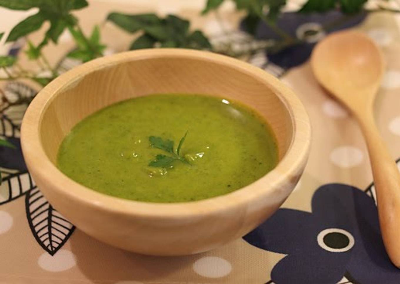 Delicious Kabocha Squash and Spinach Soup