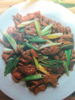 A picture of Cantonese stir-fried beef in oyster sauce.