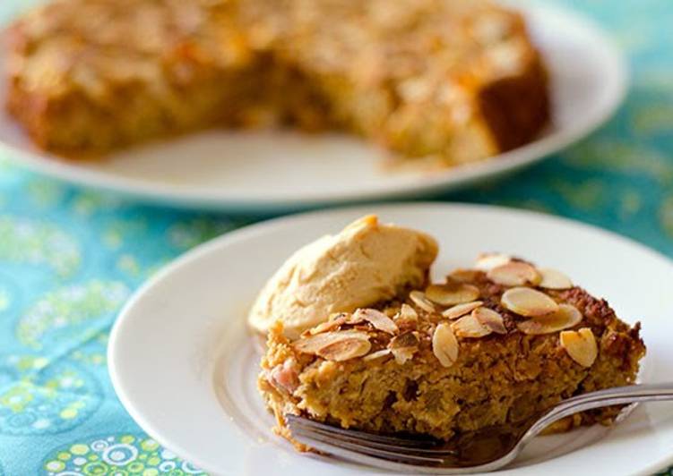 Steps to Prepare Homemade Almond &amp; Rhubarb Cake (Gluten-Free)