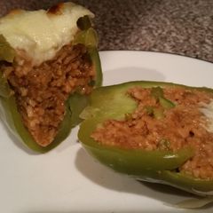 A picture of Stuffed Mexican Vegetarian Bell Peppers.
