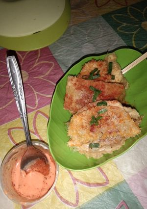 Foto resep Camilan: Pangsit Isi Kornet dan Saus Mayonnaise Pedas
