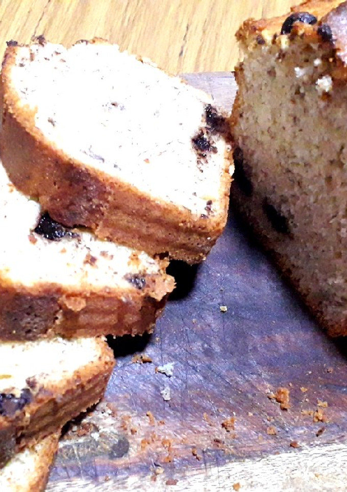Una foto de Budín de banana con chips de chocolate