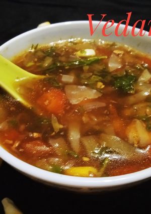 A picture of Mix Veg Soup.