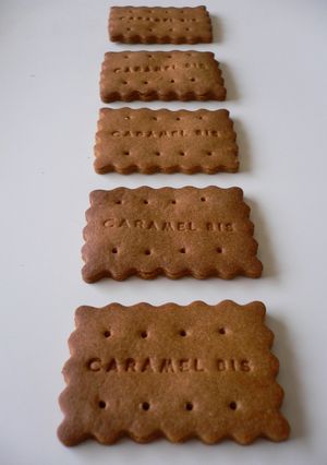 A picture of Crispy Crumbly Caramel Cinnamon Biscuits.