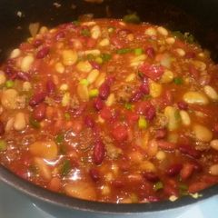 A picture of Summer 5 Bean chili.