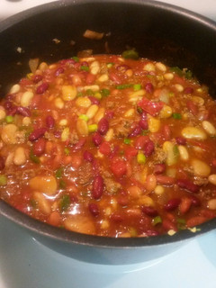 A picture of Summer 5 Bean chili.