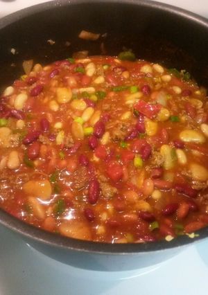 A picture of Summer 5 Bean chili.