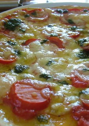 A picture of Healthy Crispy Pizza with Okara.