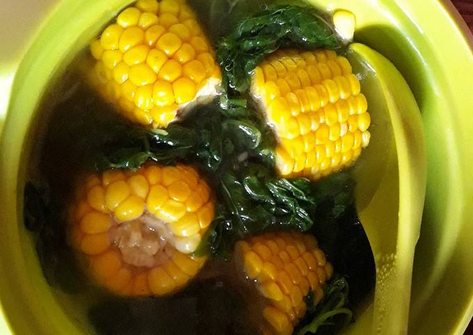 Resep  bikin Bayam jagung masak bening yang istimewa