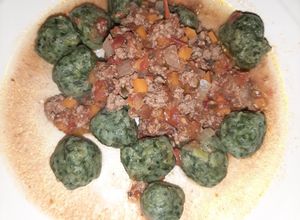 Una foto de Malfatti de acelga