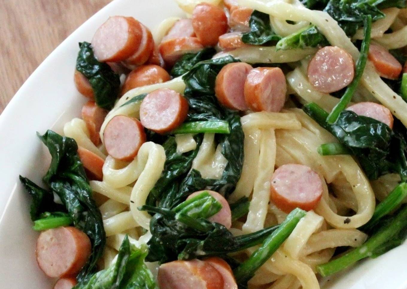Super Tasty Japanese Style Creamy Udon Using Frozen Udon Noodles