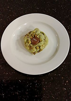 A picture of Pistachio Thumbprint Cookies.