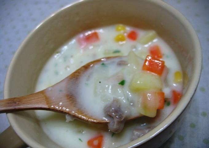 Recipe of Quick Cream Stew With Bite-sized Vegetables