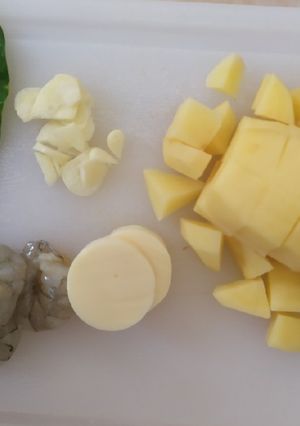 Foto resep MPASI 6M+ Bubur Kentang Tofu Udang