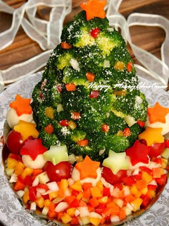 A picture of Colorful Christmas Tree Salad.