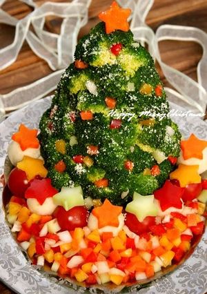 A picture of Colorful Christmas Tree Salad.