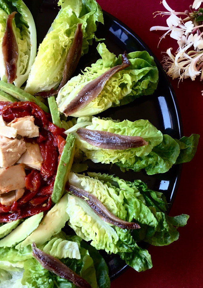 Una foto de Ensalada templada de pimientos