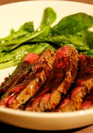 A picture of Roasted Beef Round with Balsamic Sauce.